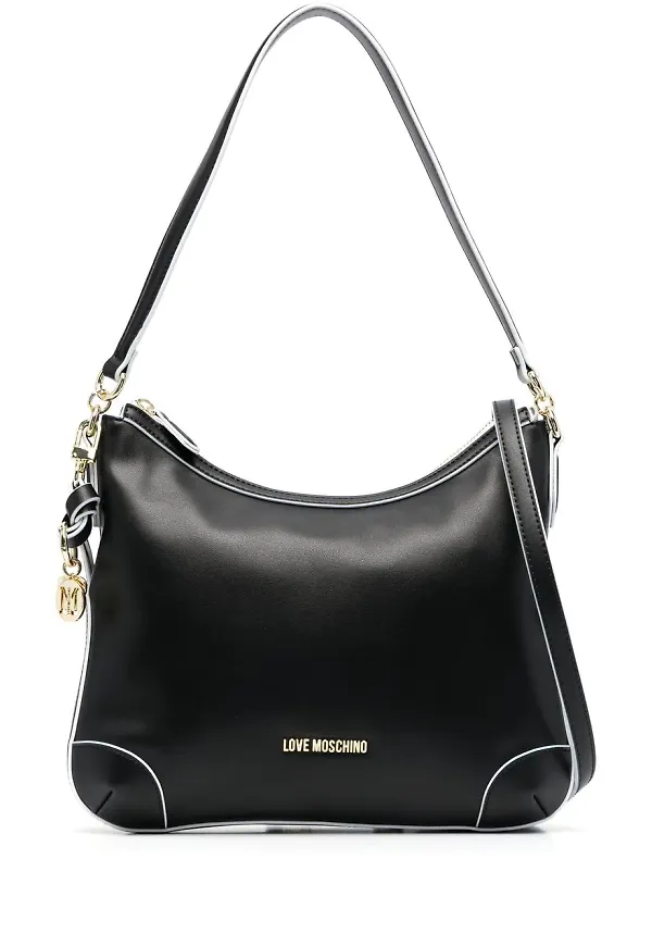 Love Moschino totebag med stygndetalj - Svart