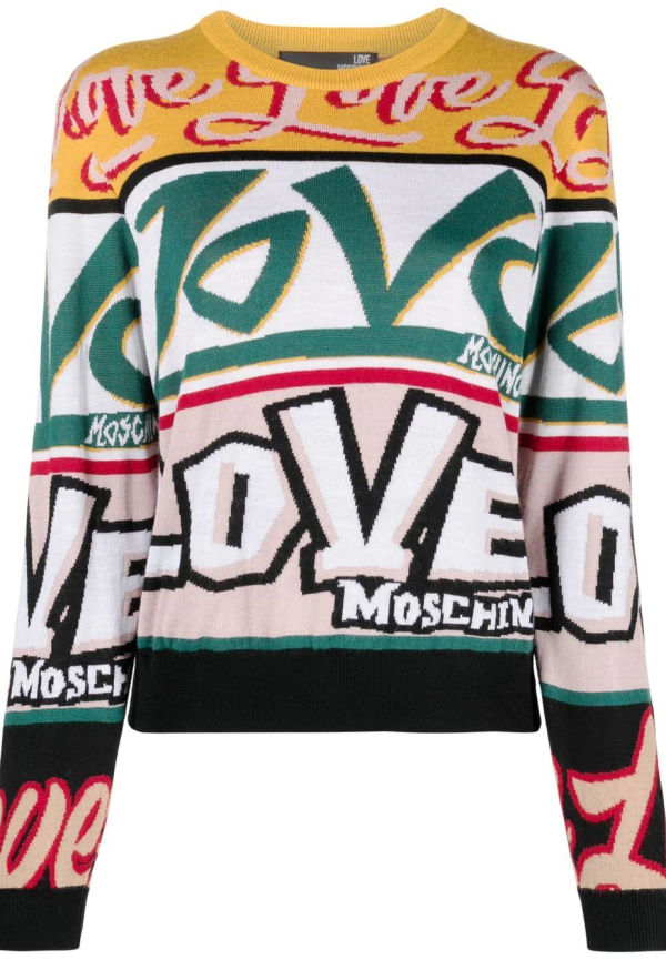 Love Moschino tröja med färgblock - Gul