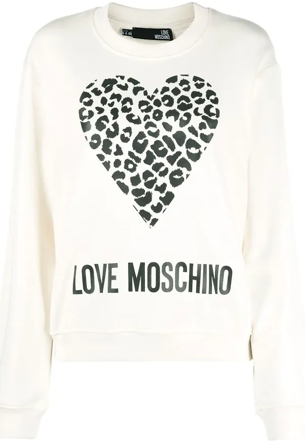 Love Moschino tröja med hjärttryck - Neutral