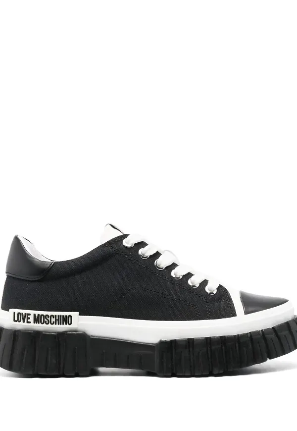 Love Moschino tvåfärgade sneakers - Svart