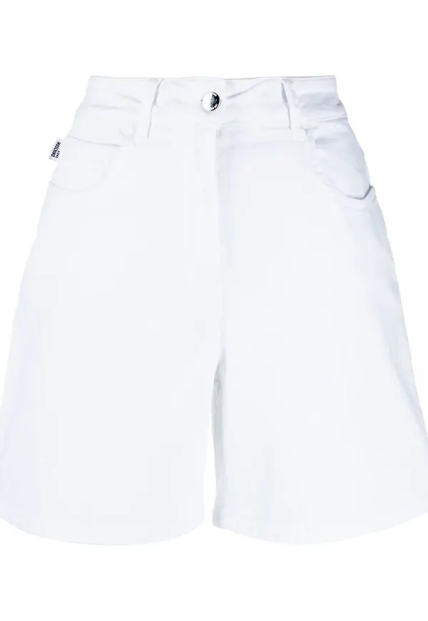 Love Moschino utsvängda jeansshorts - Vit