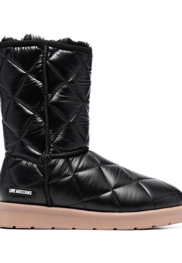 Love Moschino vadderade stövletter - Svart