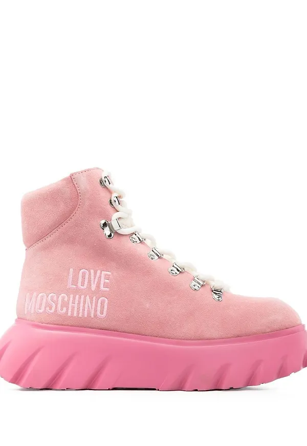 Love Moschino vandrarkängor med grov sula 60 mm - Rosa