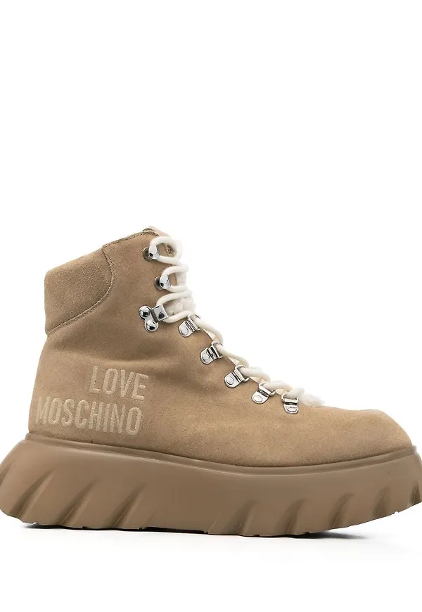 Love Moschino vandrarkängor med platåsula - Neutral