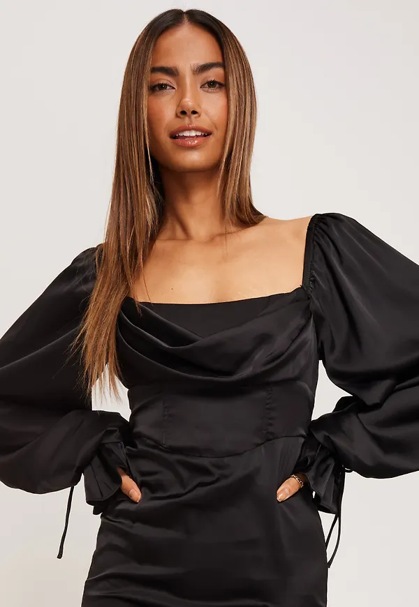 Love Triangle - Fodralklänningar - La Dolce Vita Satin Corset Dress - Festklänningar - Bodycon dresses