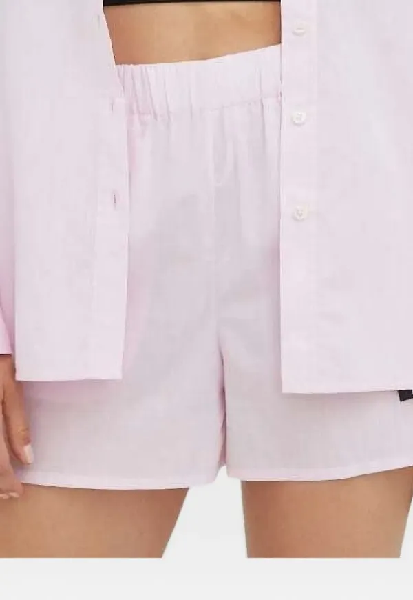 lovechild linneshorts med elastisk midja - Rosa