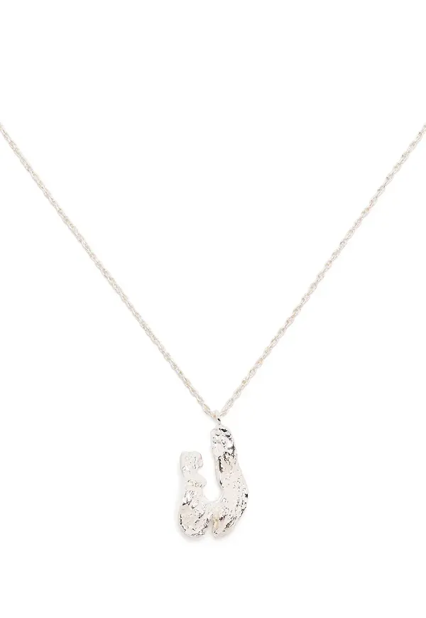LOVENESS LEE halsband med U-hänge - Silverfärgad