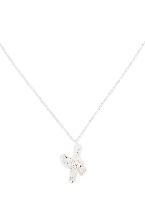 LOVENESS LEE halsband med X-alfabet - Silverfärgad