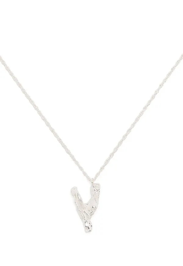 LOVENESS LEE halsband med Y-alfabet - Silverfärgad