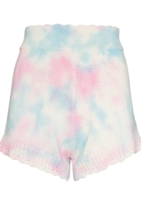 LoveShackFancy Karissa stickade batikmönstrade shorts - Rosa