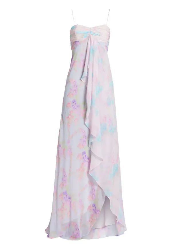 LoveShackFancy Miu blommig maxiklänning - Rosa