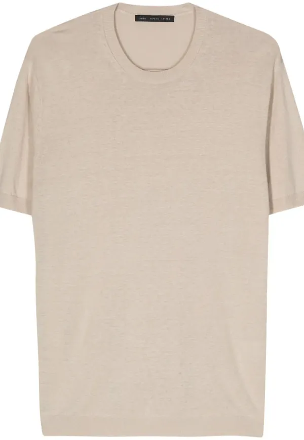 Low Brand finstickad tröja - Neutral