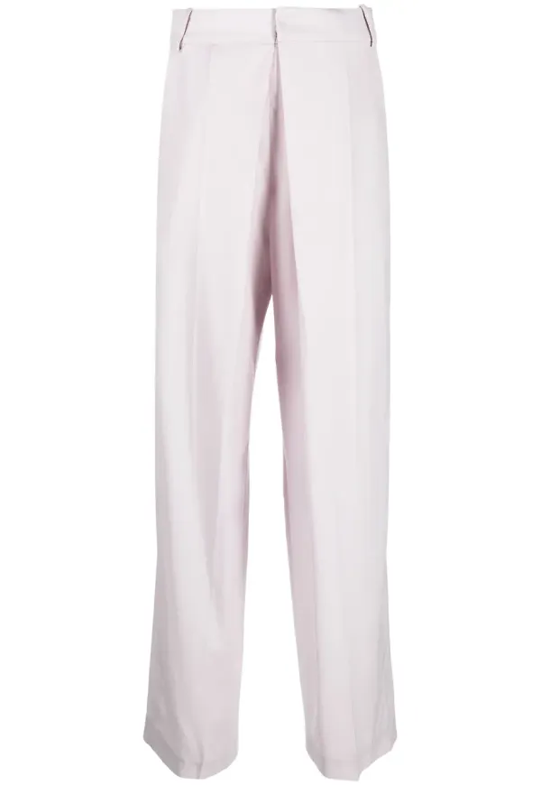 Low Classic finbyxor med plisserad detalj - Lila
