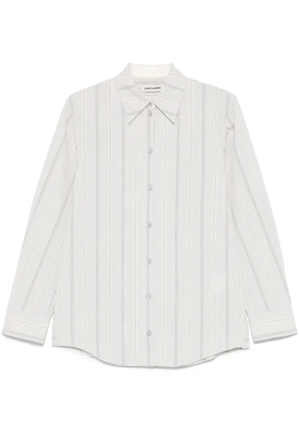 Low Classic randig skjorta - Neutral