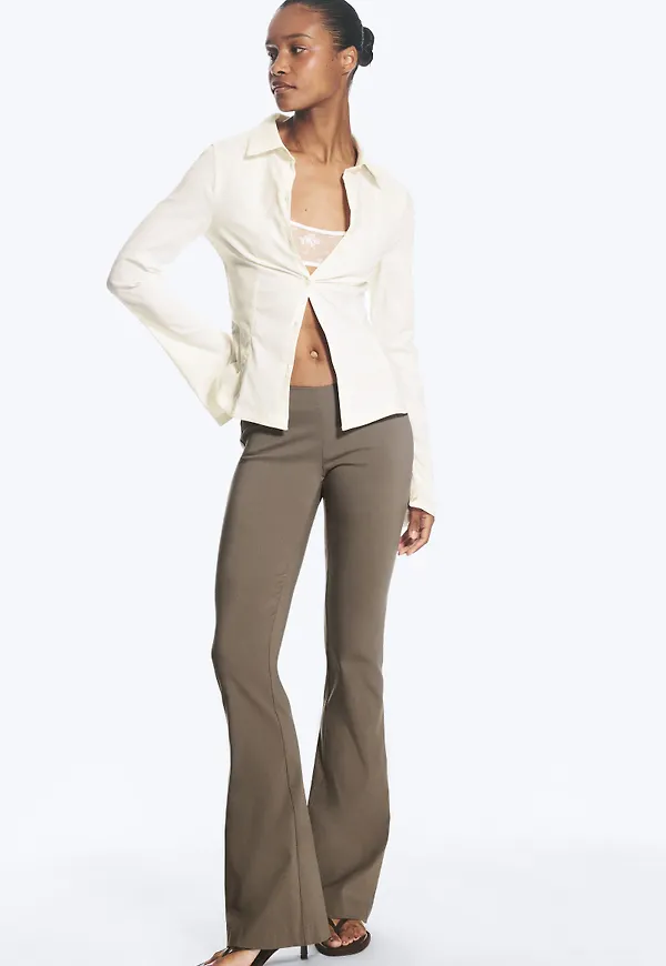 Low rise bootcut trouser