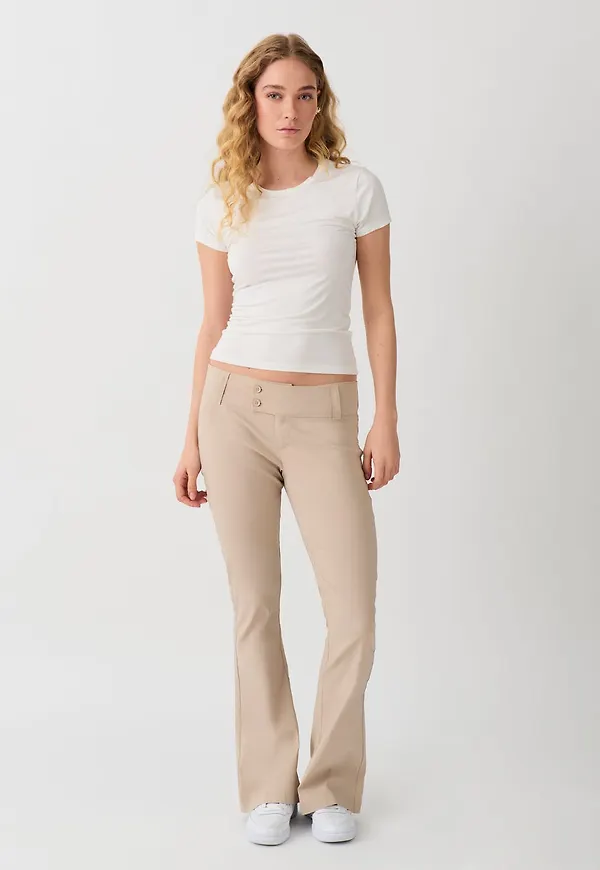 Low rise bootcut trousers