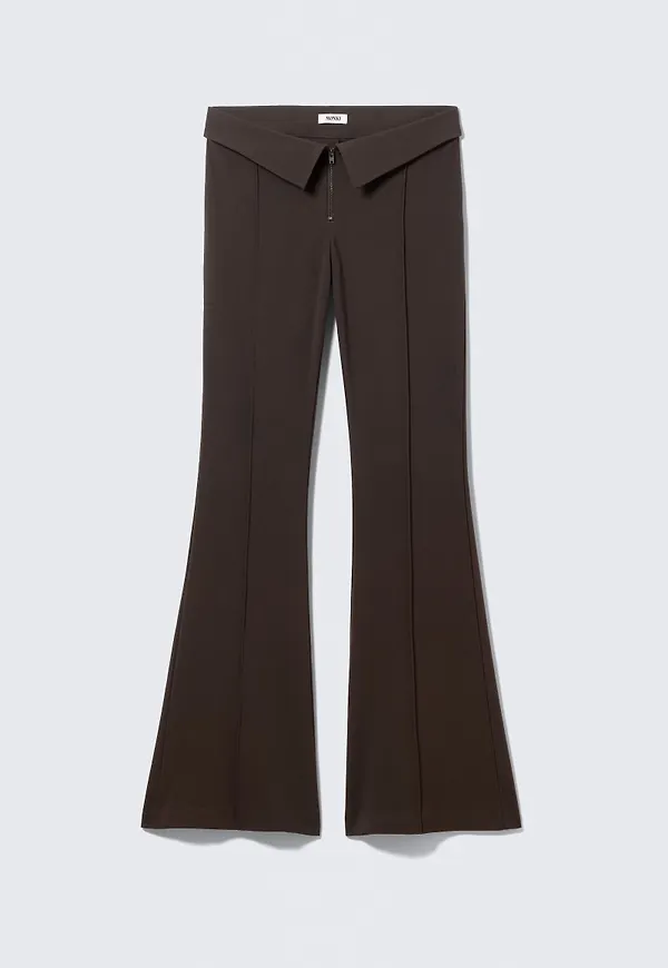Low Rise Flared Suit Trousers