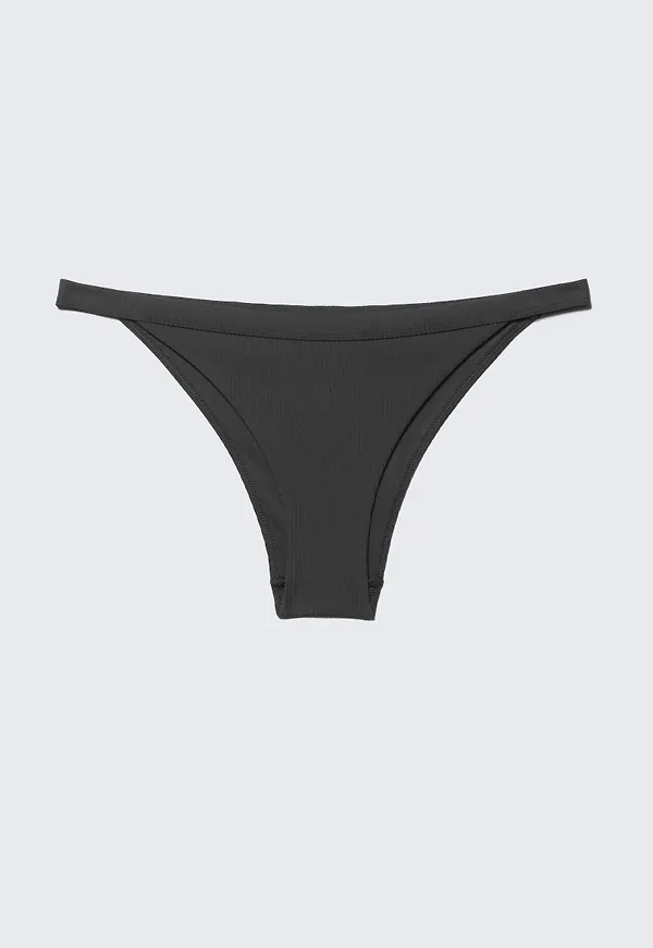 Low Rise Ribbed Brazilian Bikini Bottoms