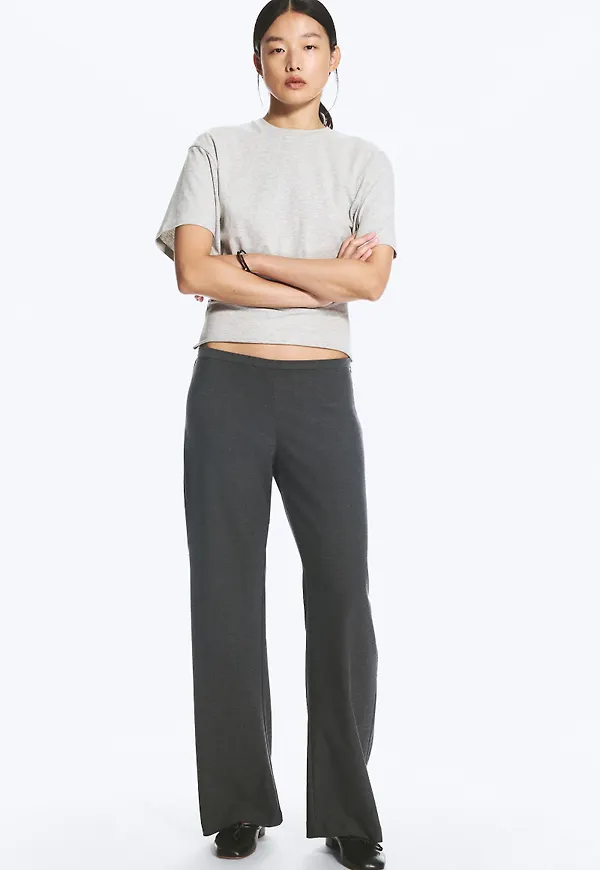 Low Rise Side-Zip Suiting Trousers
