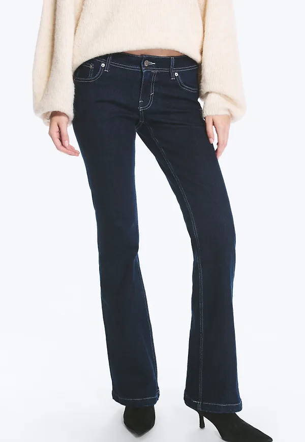 Low Rise Slim Flared Jeans
