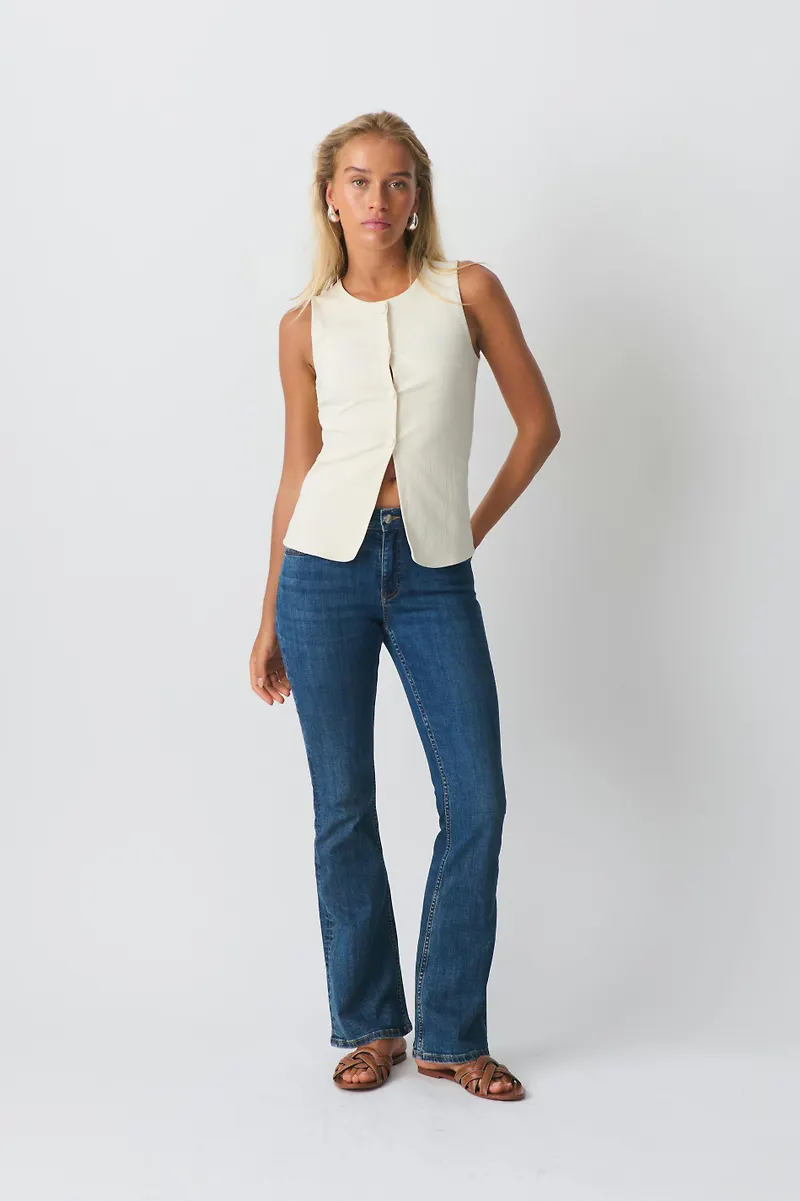 Gina Tricot - Low waist bootcut jeans - Low waist jeans - Blå - 46 - Dam