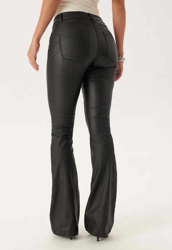 Low Waist Push-up Coated Jeans