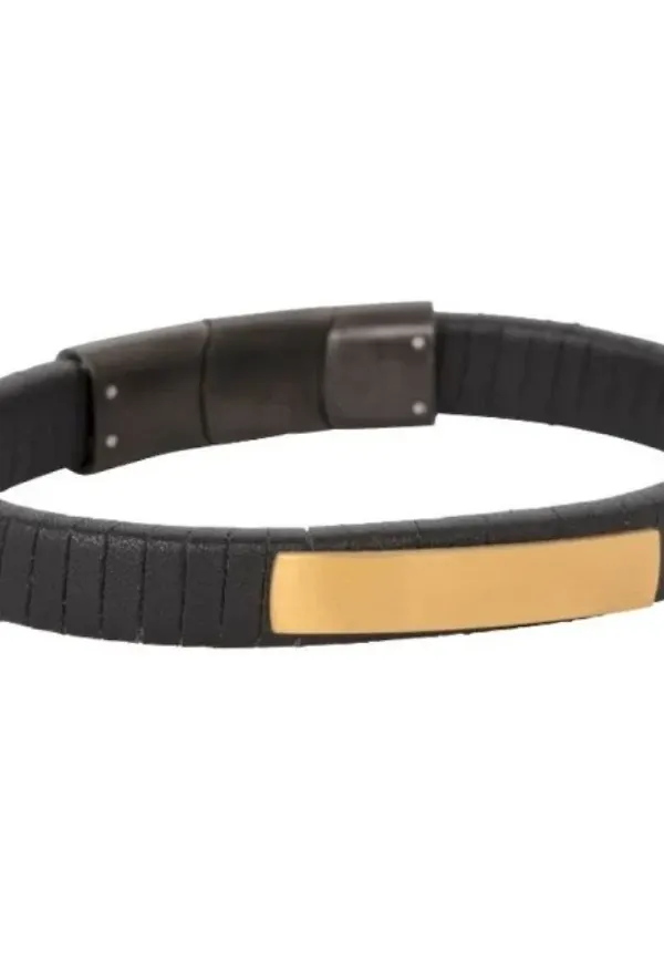 Lucas Leather Bracelet Black