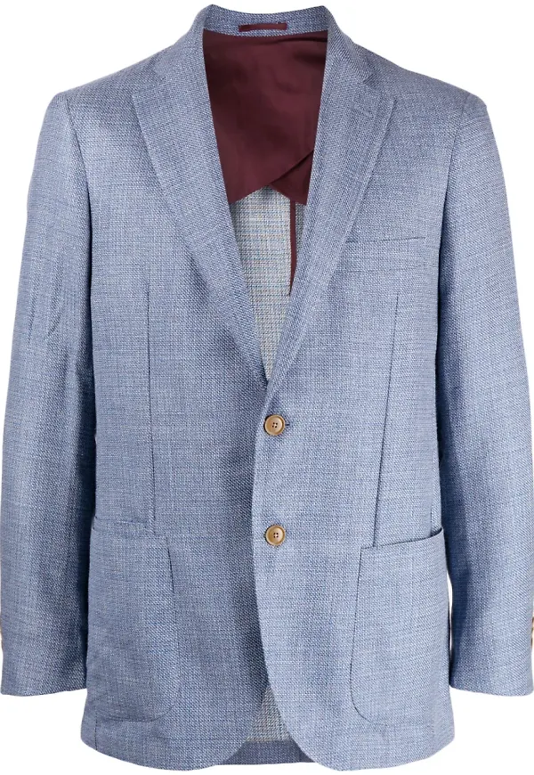Luciano Barbera blazer med spetsiga slag - Blå