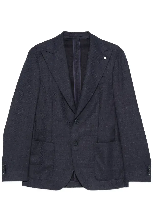 LUIGI BIANCHI MANTOVA blazer med knäppning - Blå