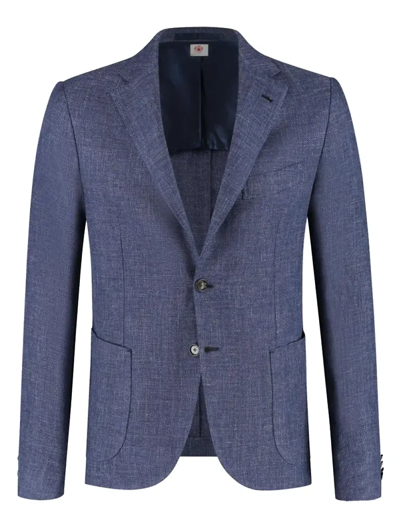 Luigi Borrelli enkelknäppt blazer - Blå