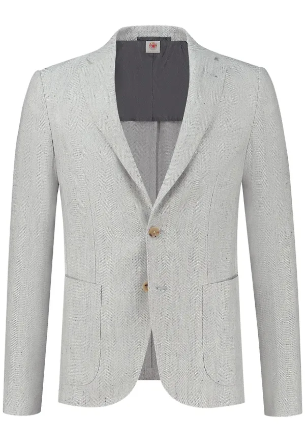 Luigi Borrelli enkelknäppt blazer - Grå