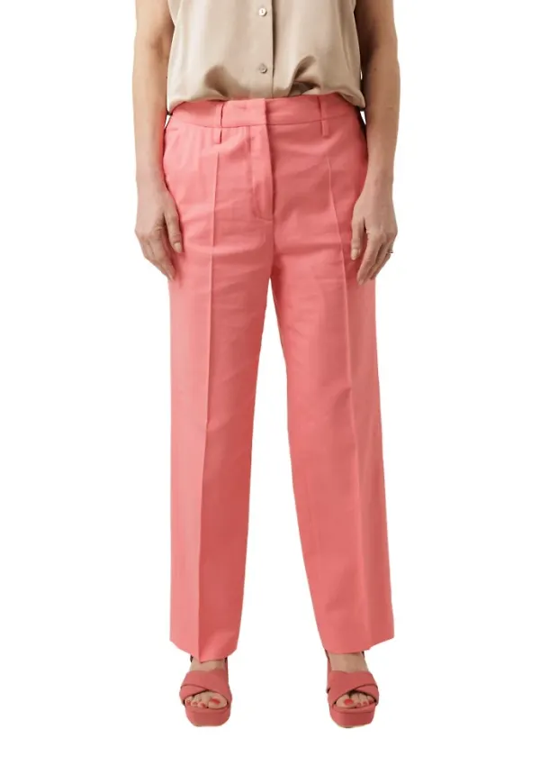 Luisa Cerano Straight Trousers Rosa, Dam