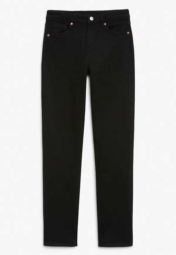 Lumi black straight leg jeans - Black