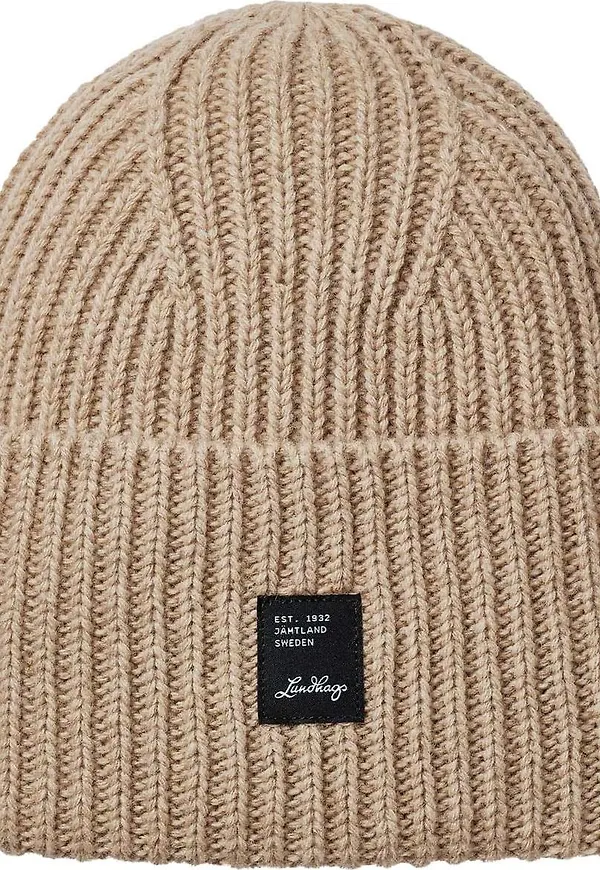 Lundhags Knitted Wool Beanie Dark Sand