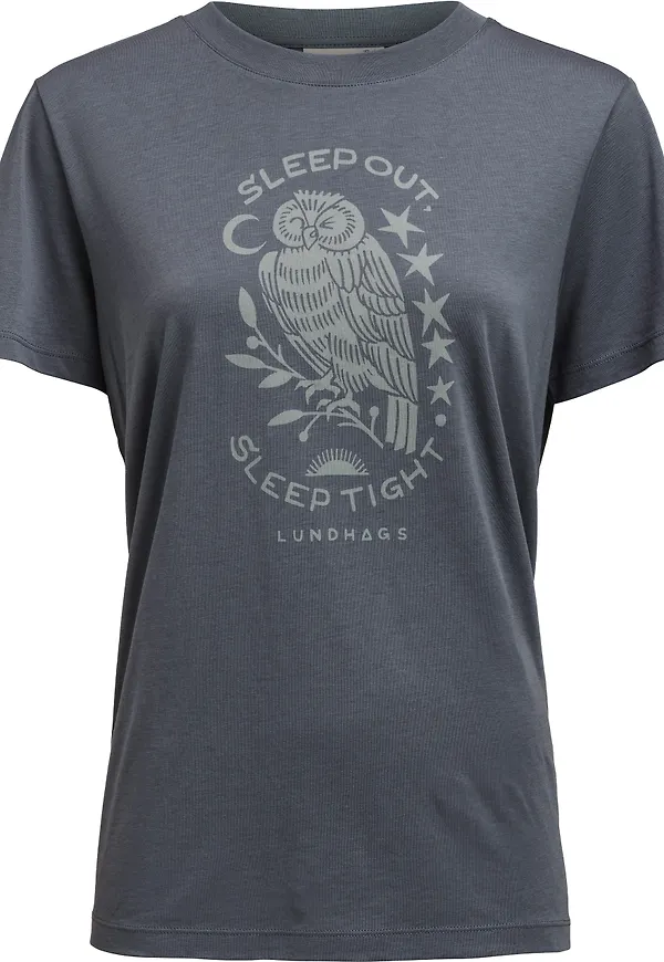 Lundhags Women's Järpen Printed T-Shirt State Blue