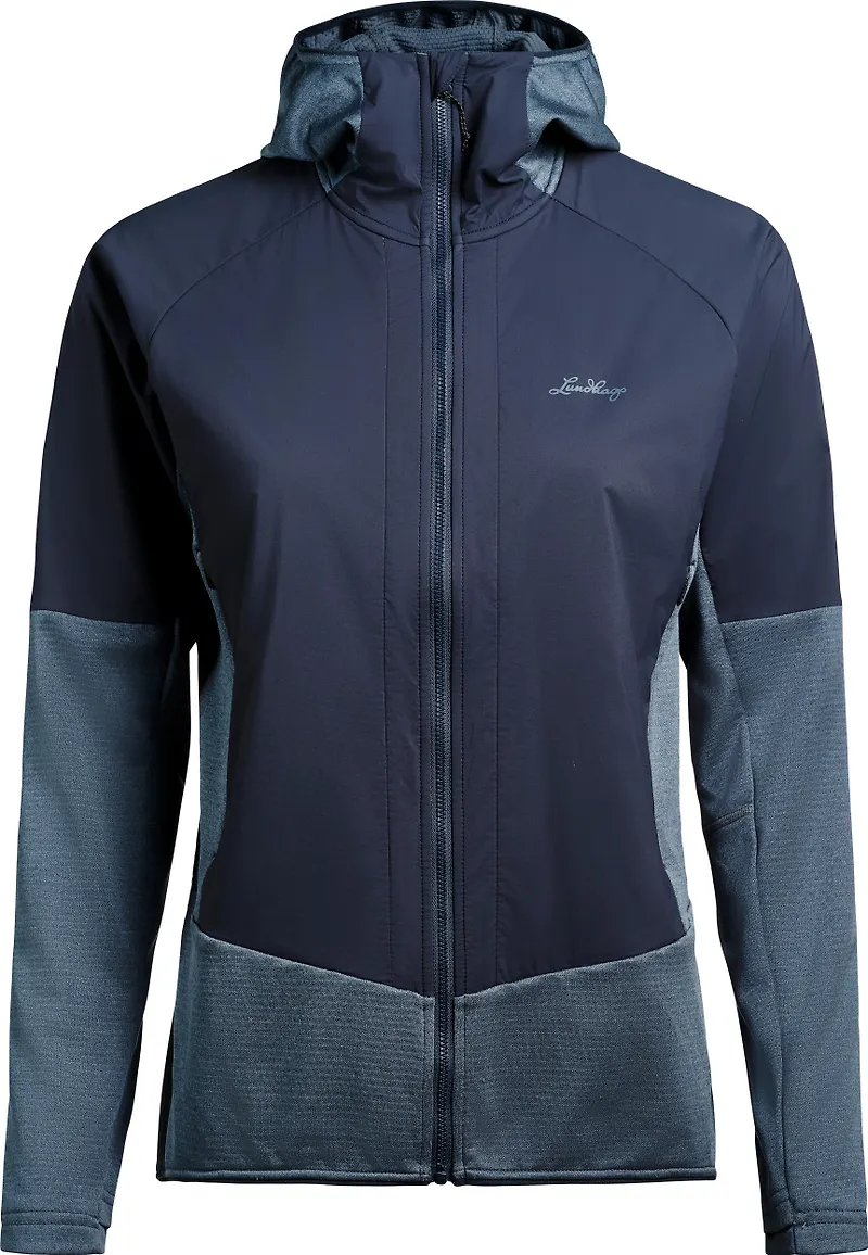 Lundhags Women's Padje Windbreaker Hoodie Dark Sky Blue/Deep Blue