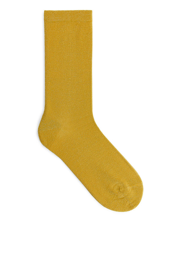 Lurex Socks - Yellow