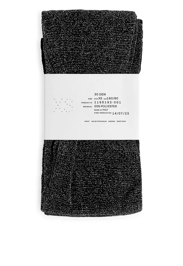 Lurex Tights - Black
