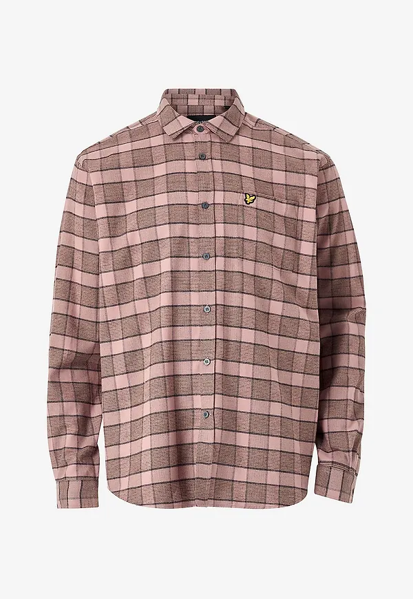 Lyle & Scott - Flanellskjorta Check Overshirt - Lila