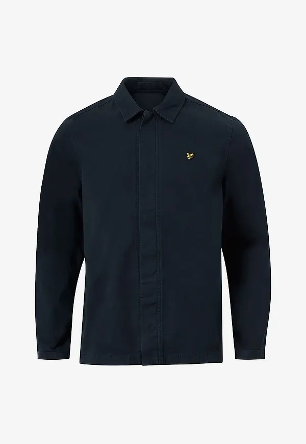 Lyle & Scott - Overshirt Washed Drill - Blå