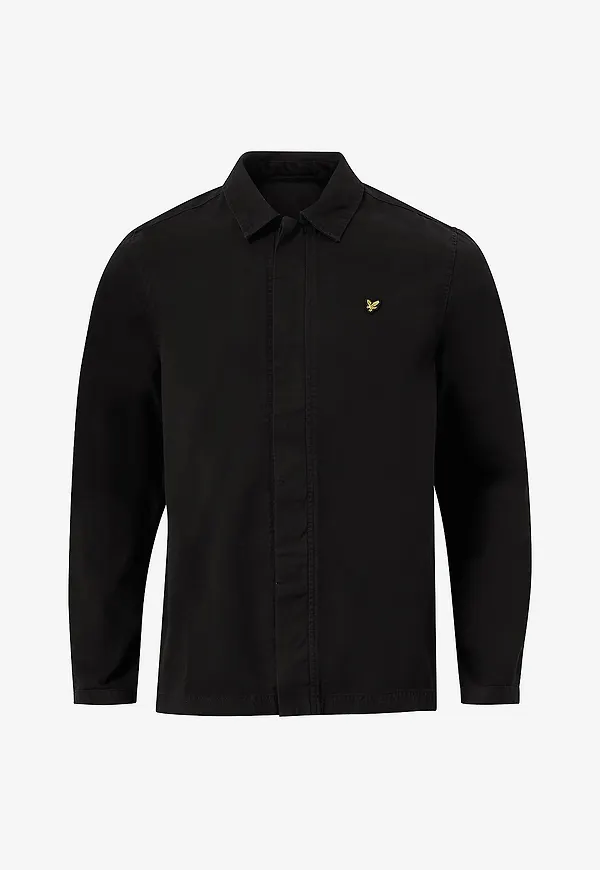 Lyle & Scott - Overshirt Washed Drill - Svart