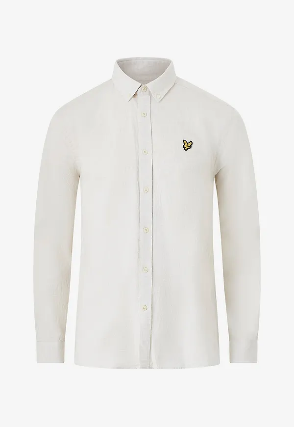 Lyle & Scott - Skjorta Linen Oxford Shirt - Natur