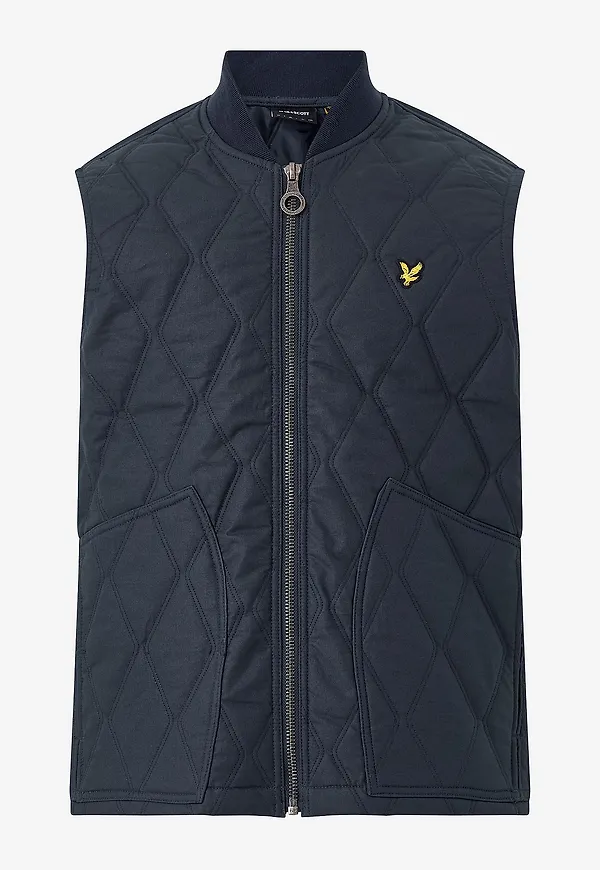 Lyle & Scott - Väst Quilt Gilet - Blå
