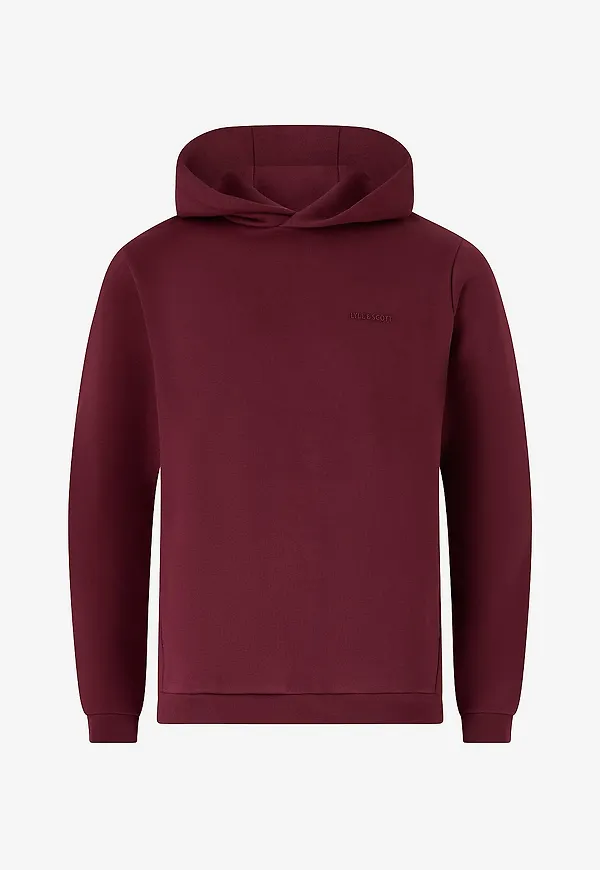 Lyle & Scott - Huvtröja Logo Brushback Pullover - Röd