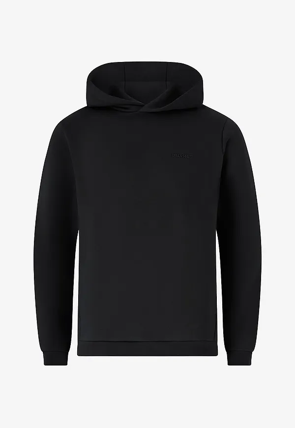 Lyle & Scott - Huvtröja Logo Brushback Pullover - Svart
