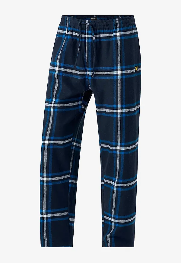 Lyle & Scott - Pyjamasbyxor Carey Flannel - Blå