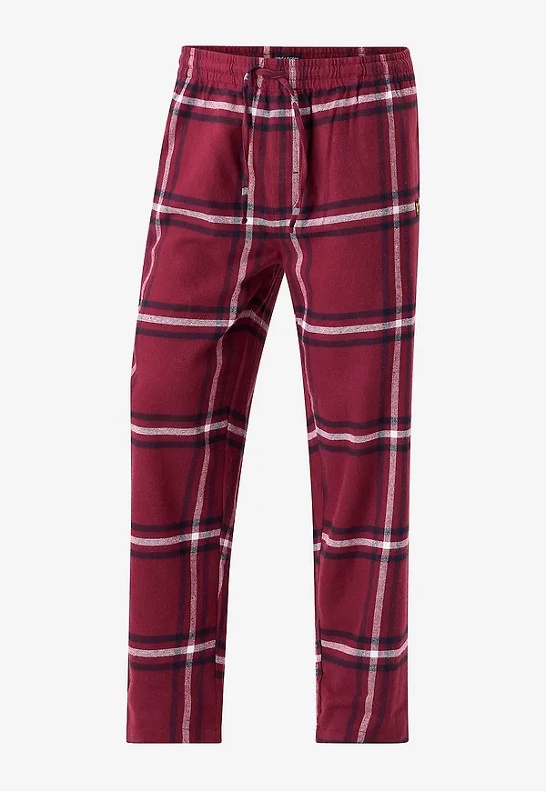 Lyle & Scott - Pyjamasbyxor Carey Flannel - Röd