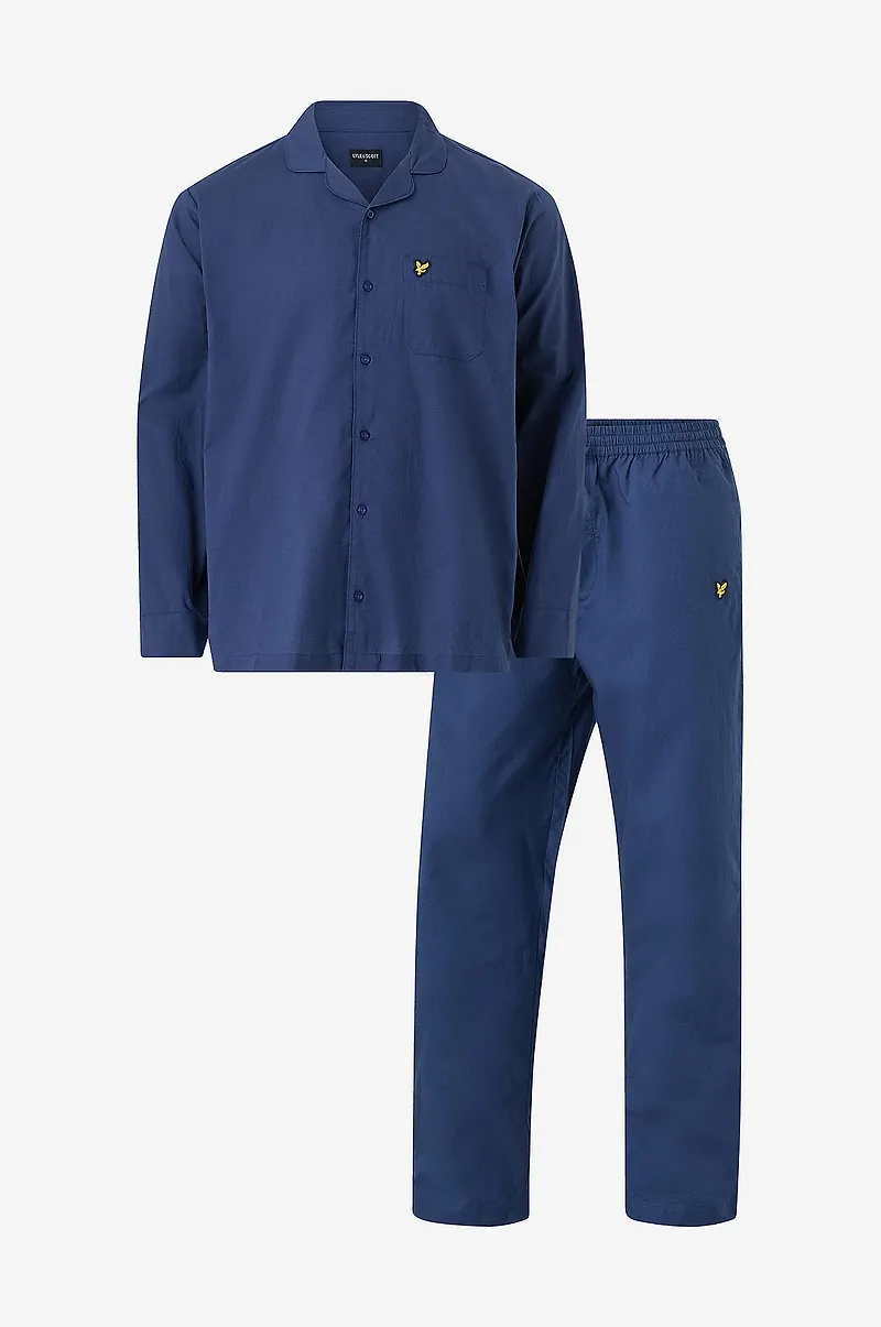 Lyle & Scott - Pyjamasset Gilmore LS Woven Poplin Pyjama Set - Blå