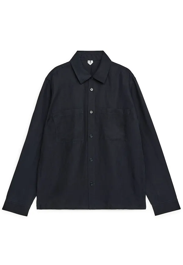 Lyocell-Linen Shirt - Blue