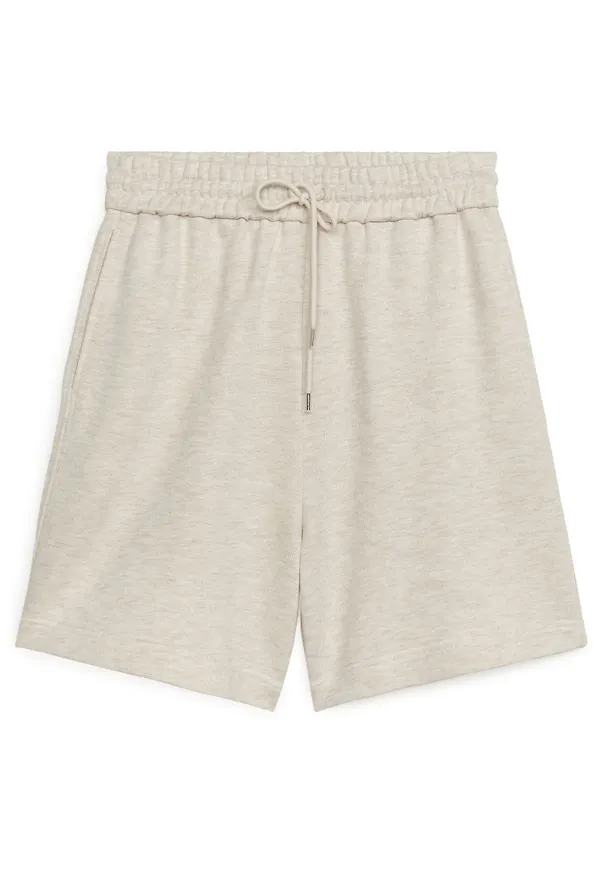 Lyocell Blend Shorts - Beige